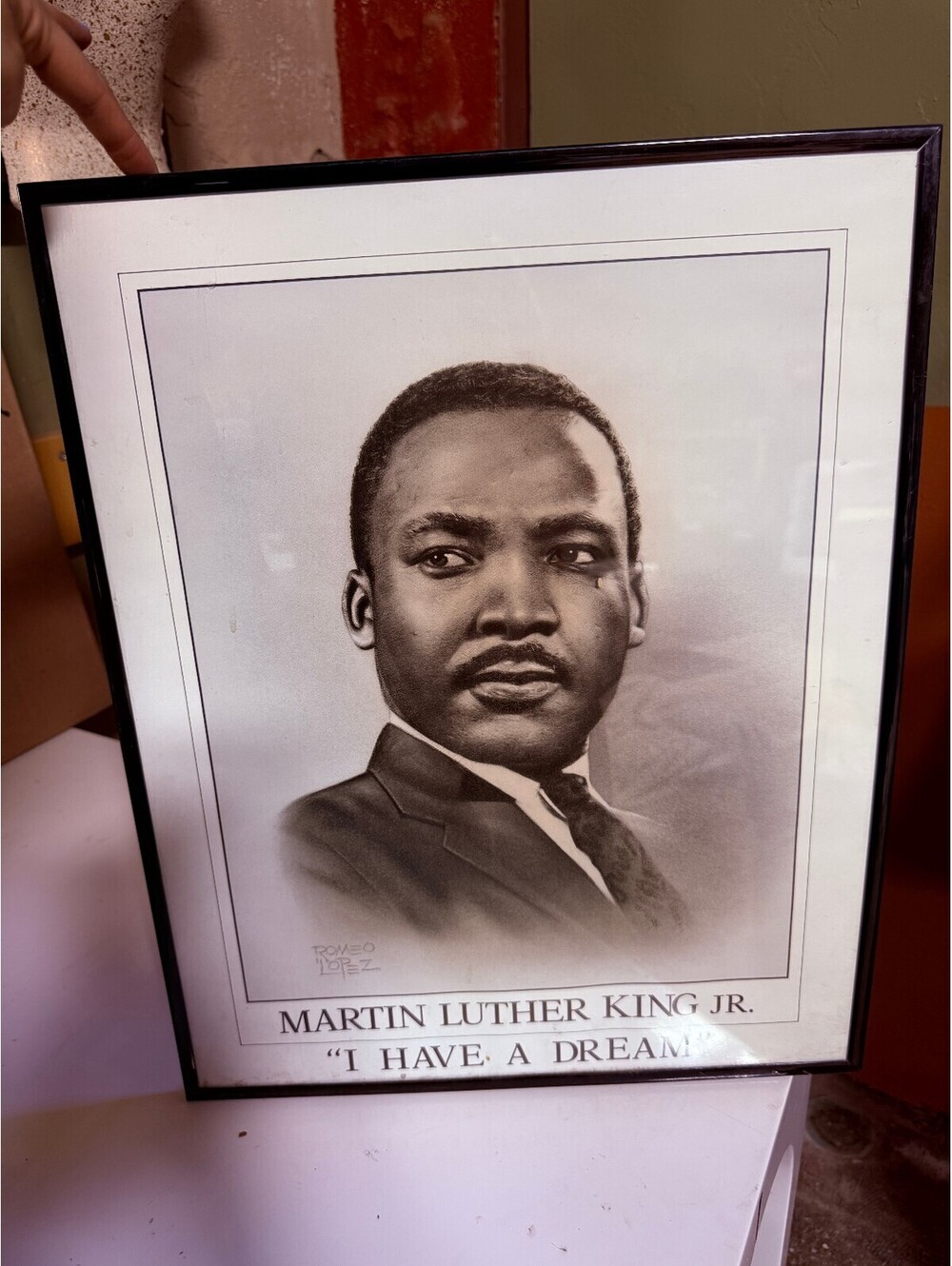 Dr. Martin Luther King Jr. 'I Have a Dream' print in glass frame